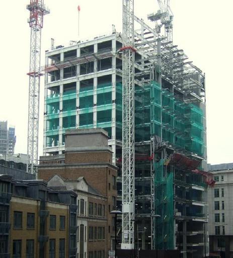 Newheron.JPG en heron tower own P2000 2009-04-12 Heron Tower construction Scaffolding in England
