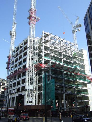 Heron22Mar2009006.jpg en heron tower Own user 2009-04-22 Heron Tower construction