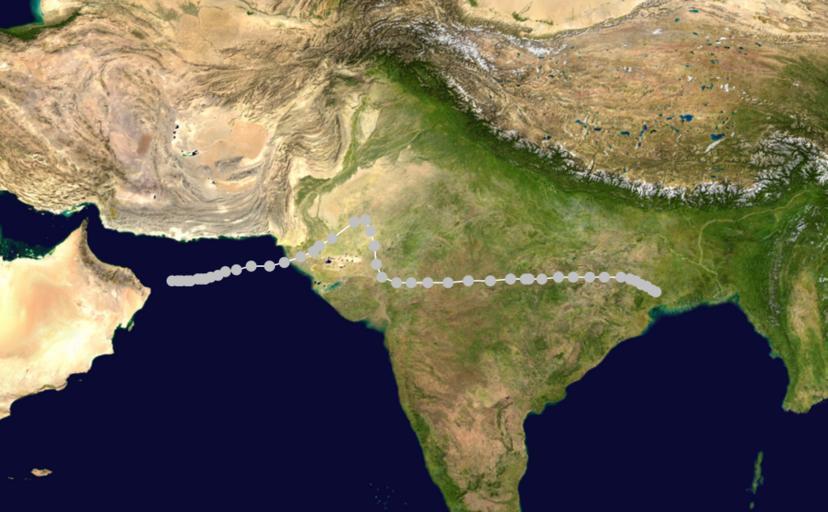 Indian cyclone 8 track.png hurricane auto track map 1 Cyclone 8 1970 JTWC 1970 North Indian Ocean cyclone season track maps 1970