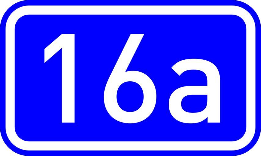 GR-EO-16a.svg Diagram of new number sign of Greek National Road 16a E O 16a Diagramm des neuen Nummernzeichens der Nationalstraße 16a Ε Ο 16a in Griechenland Διάγραμμα καινούργιας � ινακίδας νούμερου ...