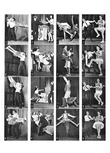 lindy hop lindy hop lindyhop jitterbug swing dance swing dance swingdance aerial look magazine 1943 blackandwhite monochrome photo border collection surreal text black and white 1943-09-21 1943-09-21