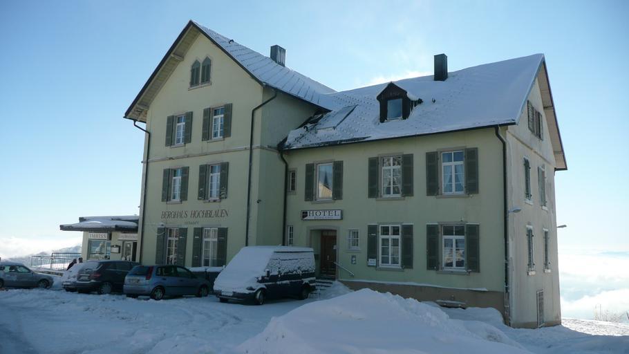 Hochblauen 05.JPG Mountain Hochblauen of the Black Forest near Badenweiler Own 2009-01-01 Brücke-Osteuropa Blauen Badenweiler Snow in Landkreis Lörrach Winter 2008-2009 in Landkreis Lörrach
