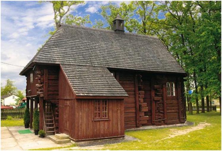 Budzynek1.JPG en Church of Budzynek Poland pl Kościół w Budzynku widok od strony południowej own Ja szczupak 2009-12-28 Church in Budzynek