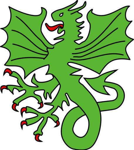 Dragon éployé.svg fr Dragon héraldique éployé 2013-05-24 12 48 17 own DrAg0r le vrai cc-zero Uploaded with UploadWizard SVG coat of arms elements - dragons