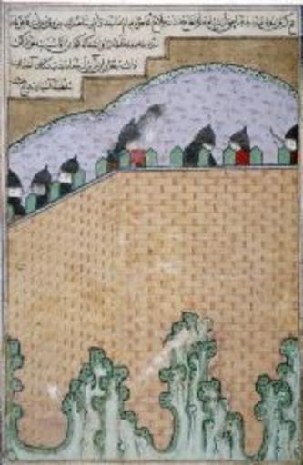 Sharaf al-Din Ali Yazdi. Timur Besieges the Georgian Castle of Gortin. Miniature manuscripts (15th century).jpg en Sharaf al-Din Ali Yazdi Timur besieges the Georgian Castle of Gorin Miniature manuscripts 15th century http //ids lib harvard ...