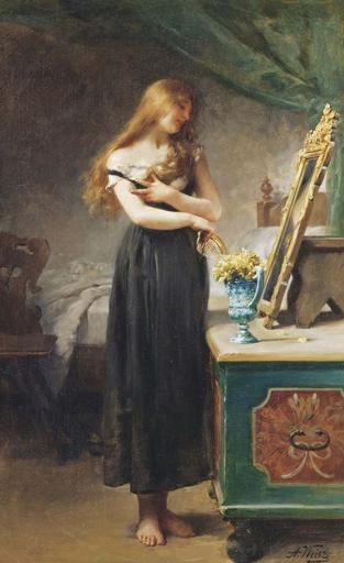 Adolphe Weisz, oil on canvas.jpg en Reflections by Adolphe Weisz oil on canvas 75 x 46 5 cm Ottocento Ltd Petwoth West Sussex England Adolphe Weisz PD-US-unpublished PD-old-auto 1900 Adolphe Weisz