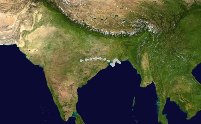 Indian cyclone 4 track.png hurricane auto track map 1 Cyclone 4 1970 JTWC 1970 North Indian Ocean cyclone season track maps 1970