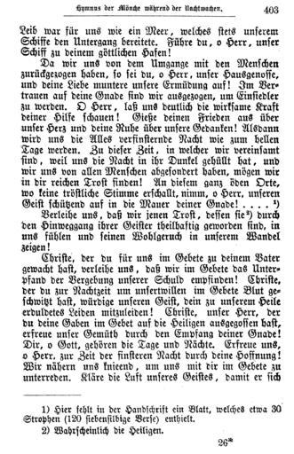 Erste Ausgabe Band 38 403.png 402 404 Hymnus der Moenche waehrend der Nachtwachen