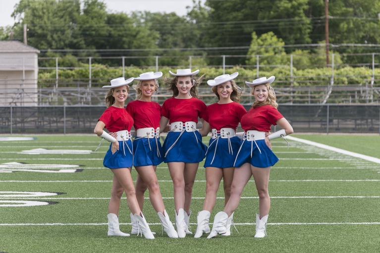Five of the approximately 75 Kilgore College Rangerettes, a choreographed dance team that first formed in 1940 LCCN2014633370.tif 1 photograph digital tiff file color Notes The Kilgore College Rangerettes perform not only at football and ...