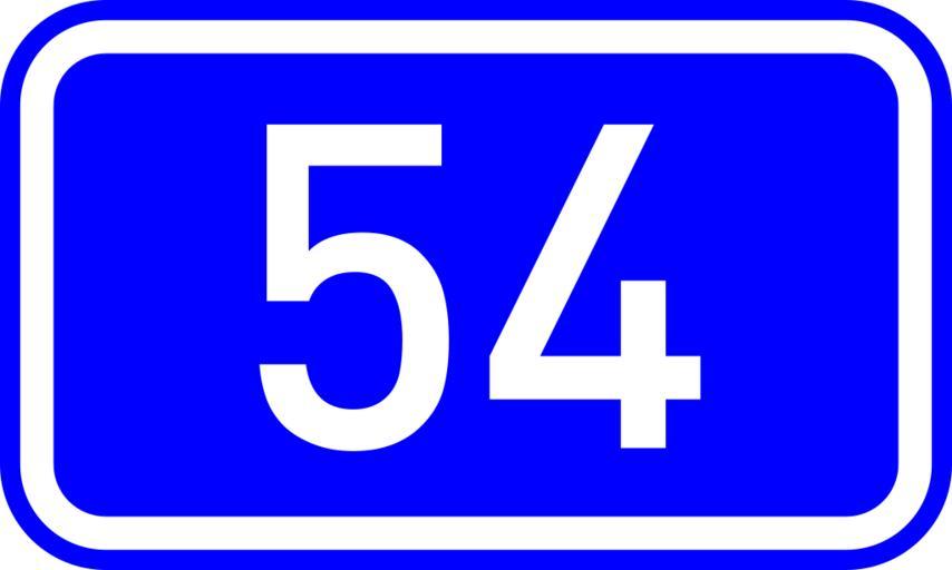 GR-EO-54.svg Diagram of new number sign of Greek National Road 54 E O 54 Diagramm des neuen Nummernzeichens der Nationalstraße 54 Ε Ο 54 in Griechenland Διάγραμμα καινούργιας � ινακίδας νούμερου της ...