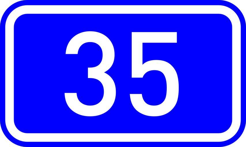 GR-EO-35.svg Diagram of new number sign of Greek National Road 35 E O 35 Diagramm des neuen Nummernzeichens der Nationalstraße 35 Ε Ο 35 in Griechenland Διάγραμμα καινούργιας � ινακίδας νούμερου της ...
