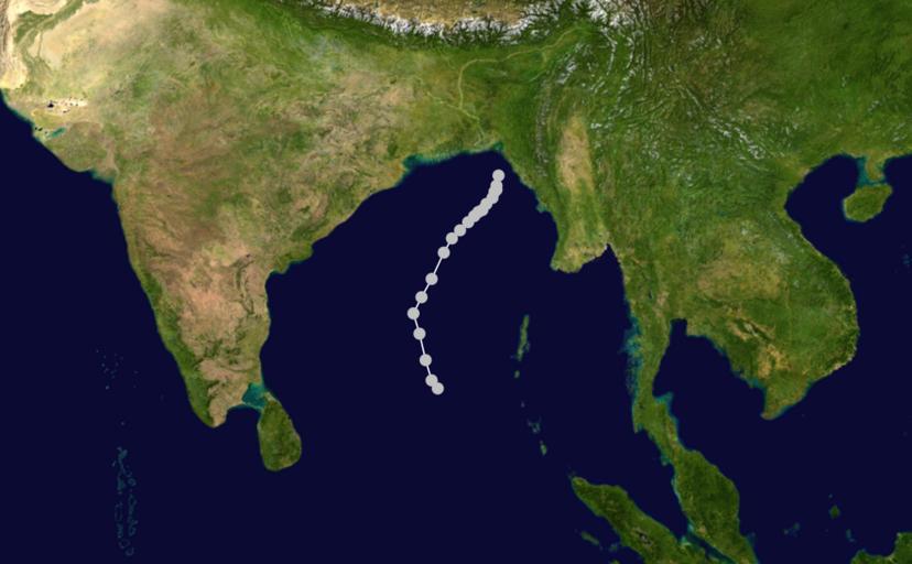 Indian cyclone 1 track.png hurricane auto track map 1 Cyclone 1 1970 JTWC 1970 North Indian Ocean cyclone season track maps 1970
