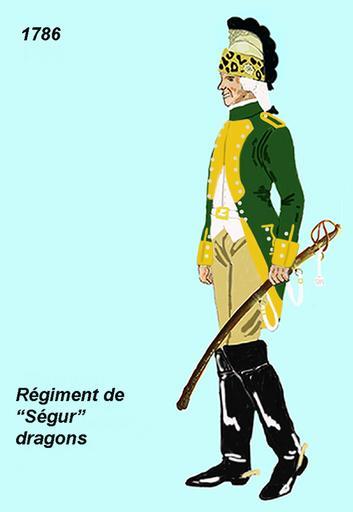 Ségur dragons 1786.png en Uniform of the french regiment Ségur Dragons de Uniform des Regiments Ségur Dragons fr L' uniforme du Régiment Ségur dragons - casque á la mode dans différentes variations possible own User Centenier 2014 ...