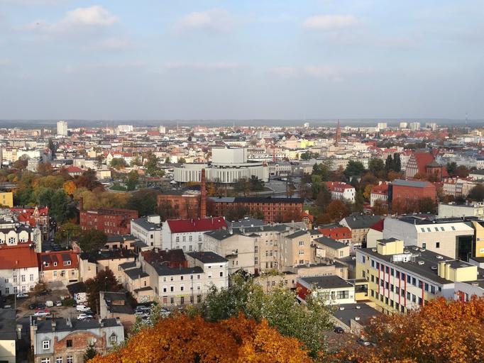 Bdg widokzwcisnien SM&Srodm 3 10-2013.jpg pl Widok z galerii widokowej na wieży ciśnień w Bydgoszczy ul Filarecka w kierunku północnym i północno-wschodnim Stare Miasto wschodnie Śródmieście 2013-10-14 15 23 03 own Pit1233 53 ...