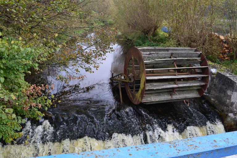 Gowienica w Babigoszczy.jpg pl Koło wodne na Gowienicy w Babigoszczy own Kapitel 2011 Cc-zero Babigoszcz Watermills in West Pomeranian Voivodeship Babigoszcz Gowienica