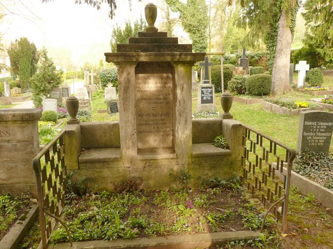 LudwigSchwabe.jpg en Tomb of Ludwig Schwabe in Tuebingen Own Ramessos 2009-04 Stadtfriedhof Tübingen Ludwig Schwabe