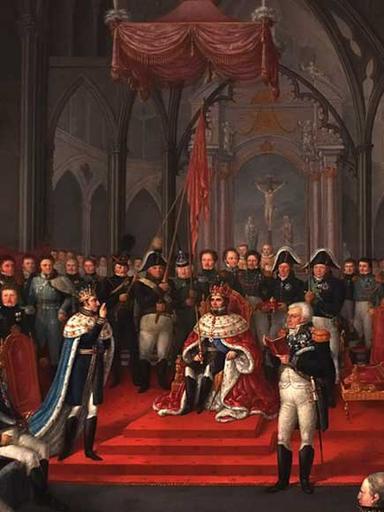 CharlesXIVJohnCoronation.jpg title The coronation of Charles XIV John as king of Norway performed in the Nidaros Cathedral of Trondheim in 1818 http //europa-kiralya blogspot co uk/2010/07/jean-baptiste-bernadotte-francia html 2013-02-06 13 ...