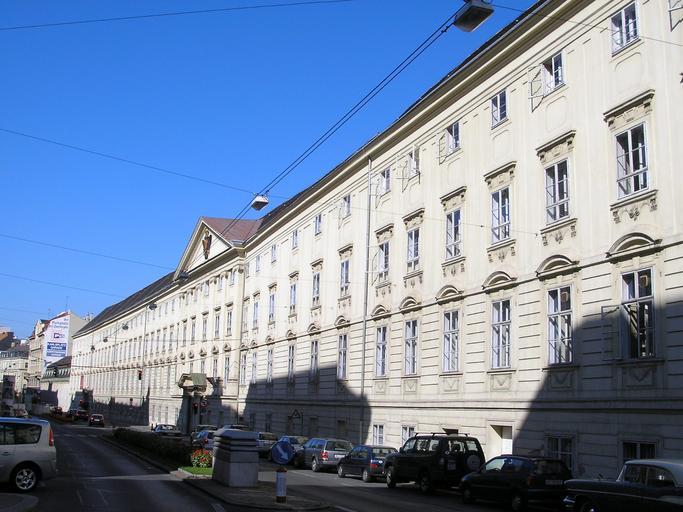 Neue Favorita Vienna Sept. 2006 006.jpg u Image of the Alte Favorita palace built for Empress Maria Theresia of Austria today housing the elite Theresianum Gymnasium and the Diplomatic Academy of Vienna Building is therefore sometimes also ...