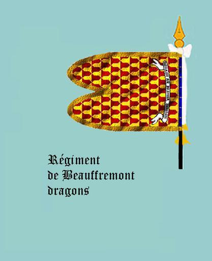 Beauffremont dragons rev.png fr Guidon du régiment de Bouffremont dragons own User Centenier 2014 Guidons de dragons royale Cc-zero