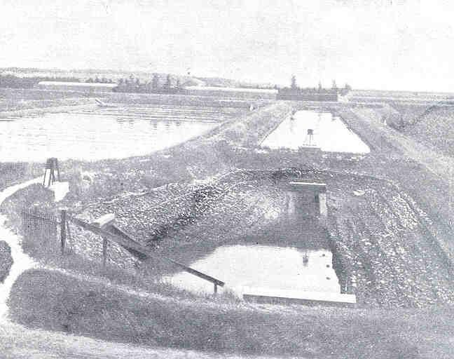 Holland View from the Dike across polder land now in use for oyster ponds.jpeg check categories 15 August 2015 4 Bergen-op-Zoom Holland View from the Dike across polder land now in use for oyster ponds Subject Fish ponds Oyster culture ...