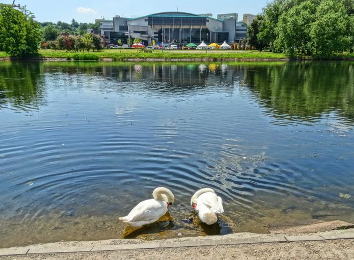 Bdg halaLuczniczka 13 07-2013.jpg pl Hala widowiskowo-sportowa Łuczniczka w Bydgoszczy - widok od strony Brdy 2013-06-19 12 09 39 own Pit1233 53 121633055556 18 026946388889 cc-zero Hala Łuczniczka Uploaded with UploadWizard Summer in ...