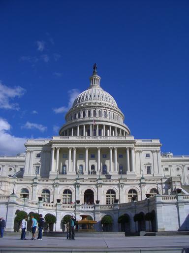 Wsideuscapitolbluesky.jpg en West side of the US capitol in Washington DC with blue sky Own Tomlorz 2006-10 Exterior of the United States Capitol
