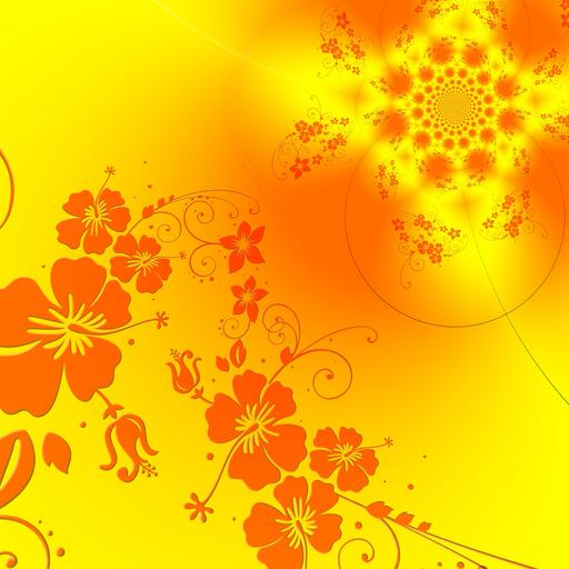 flowers floral design flora yellow orange color pattern template retro blossom bloom try again decoration decorate beautify beautification spring lenz ornaments ornament line rounding arrangement bouquet floristry beauty romantic elegance ...
