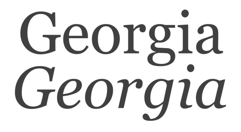 Georgia cursived.svg Italic specimen of the typeface Georgia Esimerkki kursiivista Georgia-kirjaintyypillä Own 2008-07-05 str4nd Typeface name samples Georgia typeface