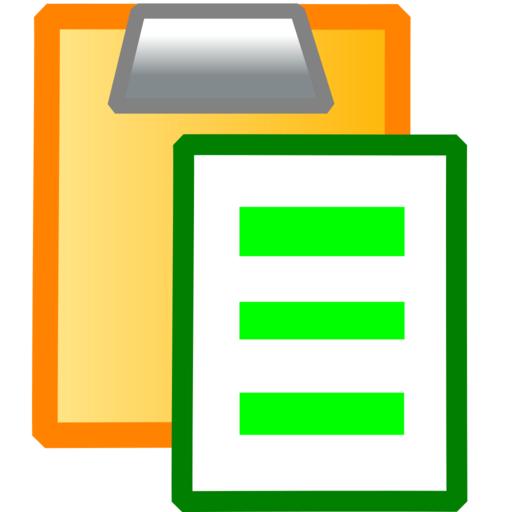 clipboard paper office business checklist professional list orange paperwork memo notes