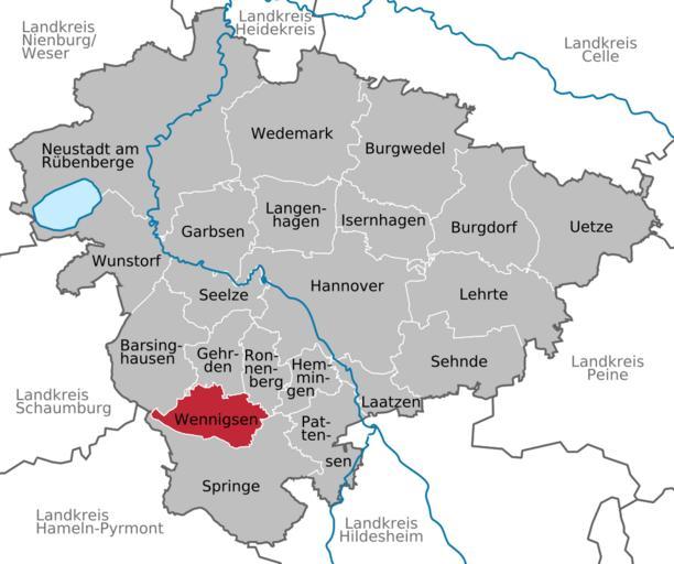 Wennigsen in H.svg DeLocMaps Wennigsen Wennigsen Deister Region Hannover District of Hanover Hanover district La région de Hanovre Région de Hanovre Niedersachsen Lower Saxony Basse-Saxe TUBS/Translation own Adobe Illustrator based on ...