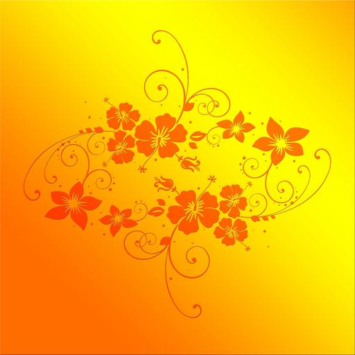 flowers floral design flora yellow orange color pattern template retro blossom bloom try again decoration decorate beautify beautification spring lenz ornaments ornament line rounding arrangement bouquet floristry beauty romantic elegance ...