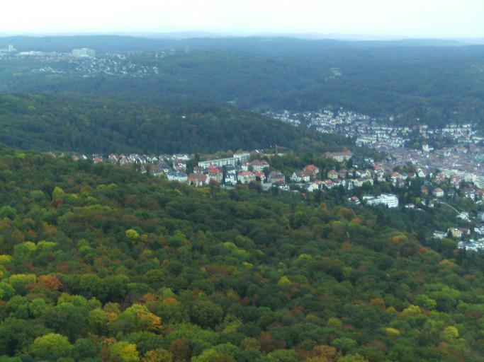 Panorama TV Tower Stuttgart 11102009 12.JPG en View from Stuttgart TV Tower own Zonk43 Views from Fernsehturm Stuttgart