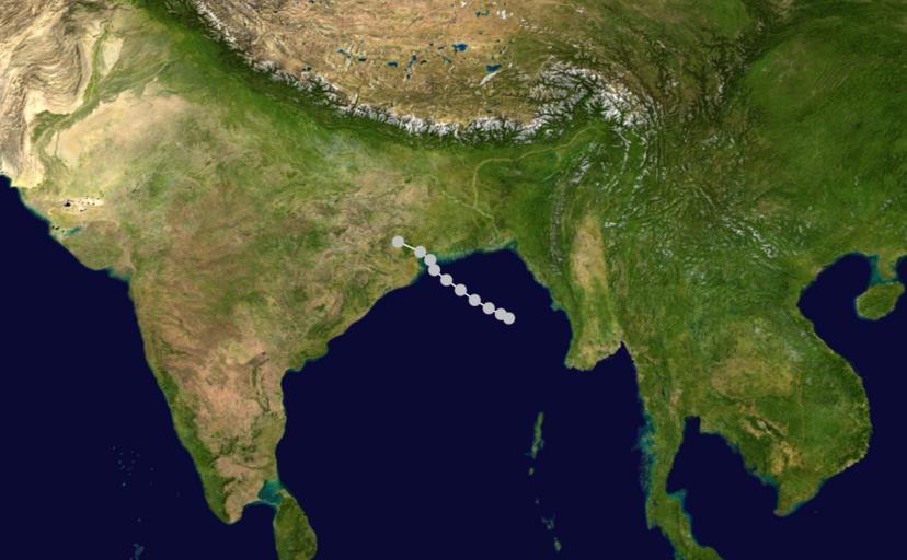 Indian cyclone 6 track.png hurricane auto track map 1 Cyclone 6 1970 JTWC 1970 North Indian Ocean cyclone season track maps 1970