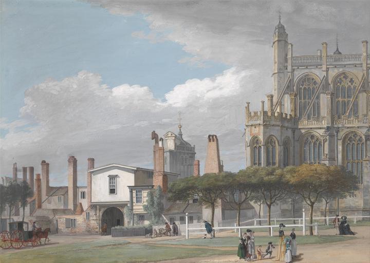 Paul Sandby - St. George's Chapel, Windsor, and the Entrance to the Singing Men's Cloister - Google Art Project.jpg <nowiki>Inscribed on back in graphite lower left Paul Sandby St George's Chapel Windsor And the Entrance to the Singing ...