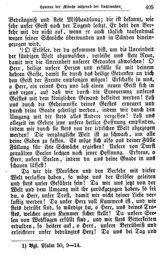 Erste Ausgabe Band 38 405.png 404 406 Hymnus der Moenche waehrend der Nachtwachen