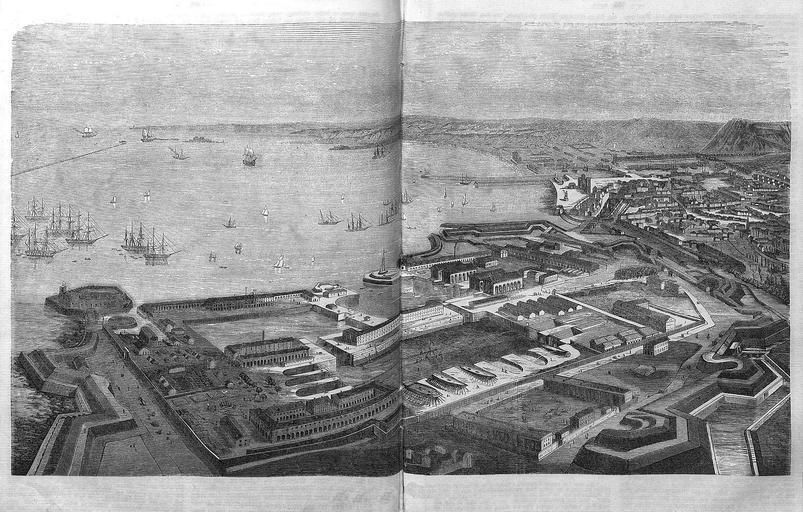 Die Gartenlaube (1858) b 532.jpg 532 Historical images of Cherbourg Cherbourg in the 19th century