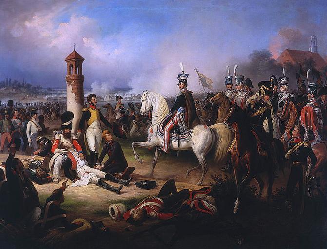 Death of Cyprian Godebski at the Battle of Raszyn 1809 by January Suchodolski (1855).png en Death of Cyprian Godebski Raszyn at the Battle of Raszyn 1809 by January Suchodolski 1855 1855 http //cyfrowe mnw art pl/dmuseion/docmetadata id ...