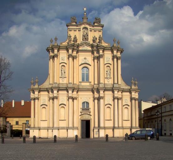 Kosciol Wizytek marzec 2010.jpg en Nuns-of-the-Visitation Church Warsaw main facade after renovation March 2010 pl Kościół SS Wizytek fasada frontowa po renowacji marzec 2010 own self-made photograph Szczebrzeszynski 2010-03-26 ...