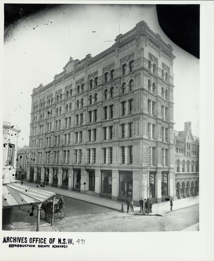 Many other photos in our collection are available to view and browse on our website using Photo Investigator. Corner of Pitt &amp; Market Streets, Sydney Dated: after 1882 (date on Farmer's building) Digital ID: 4481_a026_000434 Rights: ...