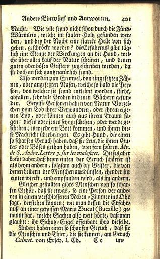 Calmet – Gelehrte Verhandlung der Materi, Von Erscheinungen der Geistern, Und denen Vampiren in Ungarn, Mahren etc – Teil I – 401.jpg 400 402